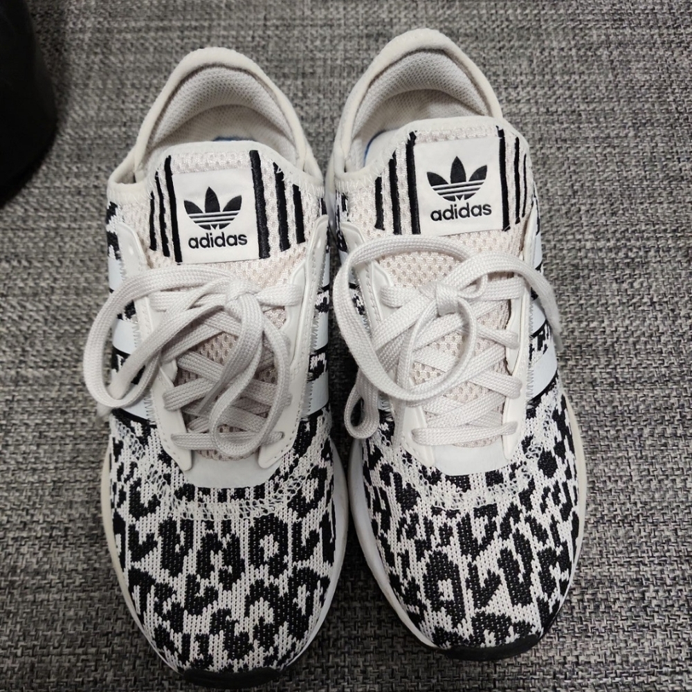 Adidas Leopard Beige and Black Sneakers